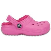 clogs kids pink classic fuzz lined