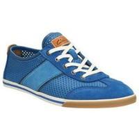 clarks mego walk leather m mens shoes trainers in blue