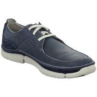 clarks trikeyon fly mens loafers casual shoes in blue