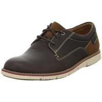 clarks kyston plain mens shoes trainers in brown