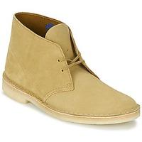 clarks desert boot mens low ankle boots in beige