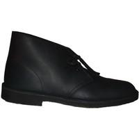 clarks desertboot mens mid boots in black