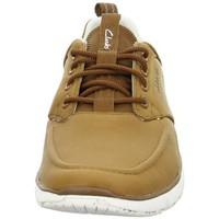 clarks orson crew mens shoes trainers in brown