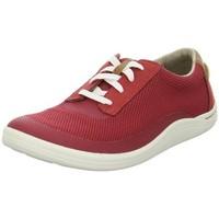 clarks mapped edge mens shoes trainers in red