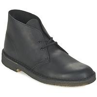 clarks desert boot mens mid boots in black