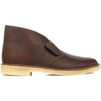 clarks mens beeswax desert leather boots mens mid boots in brown
