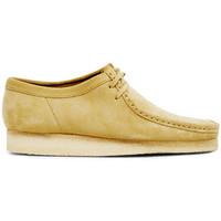 clarks wallabee tan mens boat shoes in other