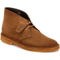 clarks mens cola suede desert boots mens mid boots in brown
