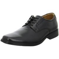 clarks tilden plain mens casual shoes in black