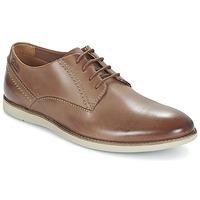 clarks franson plain mens casual shoes in brown