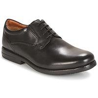 clarks hopton walk mens smart formal shoes in black