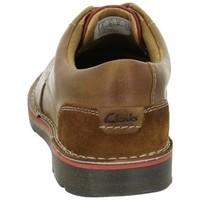 clarks edgewick plain mens casual shoes in brown