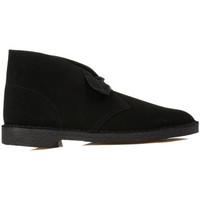 clarks mens black desert suede boots mens mid boots in black
