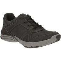 clarks wave port mens wide casual shoes mens shoes trainers in black