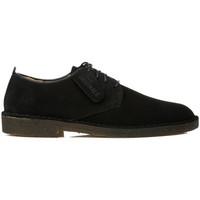 Clarks Mens Black Desert London Suede Shoes men\'s Casual Shoes in black