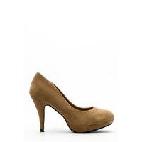 classic velour khaki court shoes