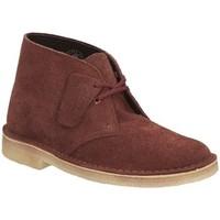 clarks desert boot terracotta womens mid boots in red