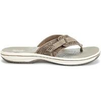 clarks brinkley quade womens flip flops sandals shoes in multicolour