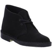clarks desert boots womens mid boots in black