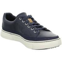 clarks ballof lace womens shoes trainers in blue