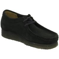 clarks wallabee womens loafers casual shoes in black