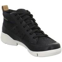 clarks tri amber womens shoes high top trainers in black