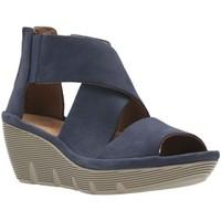 Clarks Clarene Glamor Womens Wedge Heel Sandals women\'s Sandals in blue
