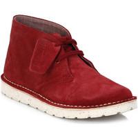 Clarks Womens Cherry Desert Aerial Suede Boots women\'s Mid Boots in red
