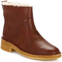 Clarks Womens Tan Maru May Leather Boots women\'s Low Ankle Boots in brown