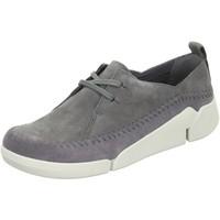 clarks 261156404 womens shoes trainers in grey