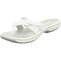 Clarks Brinkley Calm women\'s Flip flops / Sandals (Shoes) in white