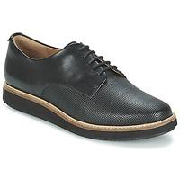 clarks glick darby womens casual shoes in black