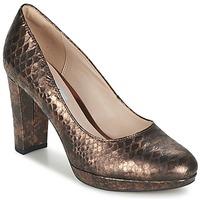 clarks kendra sienna womens court shoes in gold