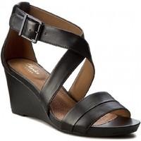 clarks acina newport womens sandals in black