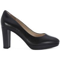 clarks griffin mabel black womens court shoes in multicolour