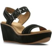 Clarks Aisley Orchid Womens Wedge Heel Sandals women\'s Sandals in black