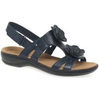 clarks leisa claytin womens casual sandals womens sandals in blue