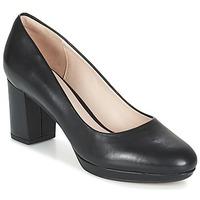 clarks kelda hope womens court shoes in black