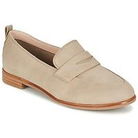 clarks alania belle womens loafers casual shoes in beige