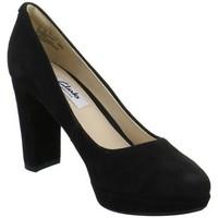 clarks kendra sienna womens court shoes in black