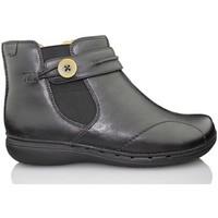 clarks un libby black womens low ankle boots in black