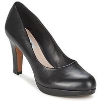 clarks crisp kendra womens court shoes in black