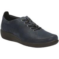clarks sillian tino womens navy lace up shoes womens casual shoes in b ...