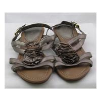 Clarks, size 4.5 bronze wedge heeled sandals