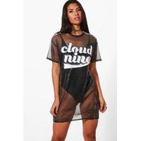 cloud nine metallic t shirt dress multi