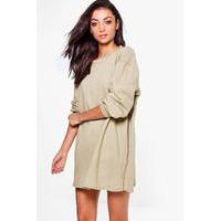 Cleo Oversized Sweat Dress - sage