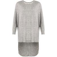 Clara Batwing Dip Hem Dress Top - Grey