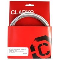clarks universal s s front rear gear cable kit with sp4 white outer ca ...