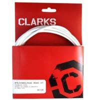 Clarks Universal S S Front & Rear Gear Cable Kit With P2 White Outer Casing