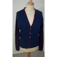Clements Ribeiro Size 14/16 Blue and Purple Colour Block Cardigan